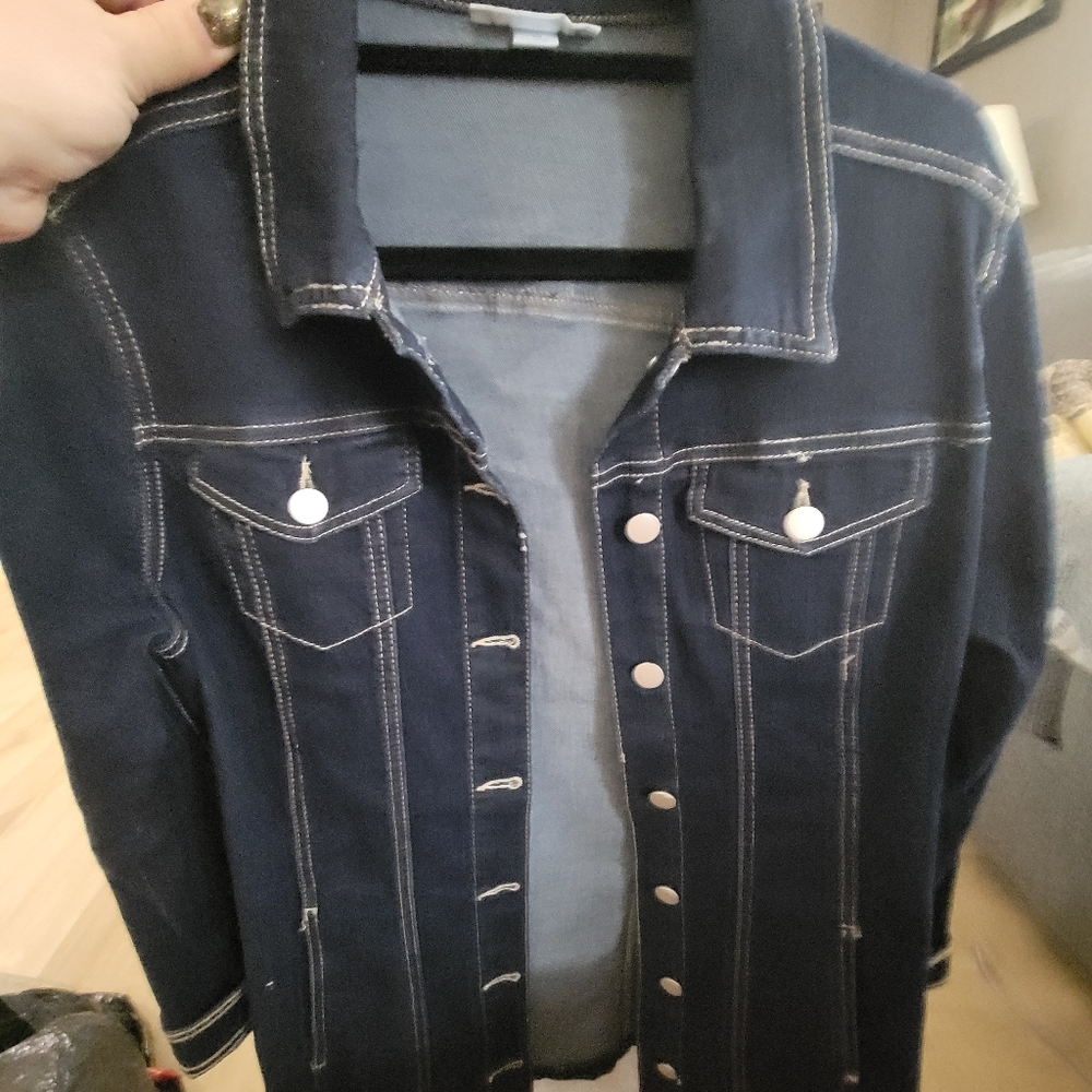 Dark Long Denium Jacket